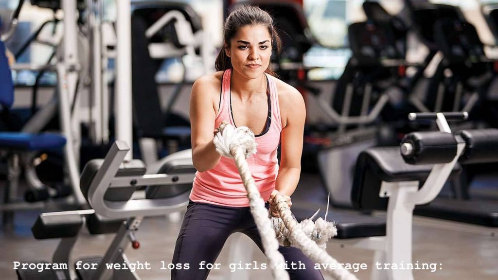 Program for weight loss for girls with average training: